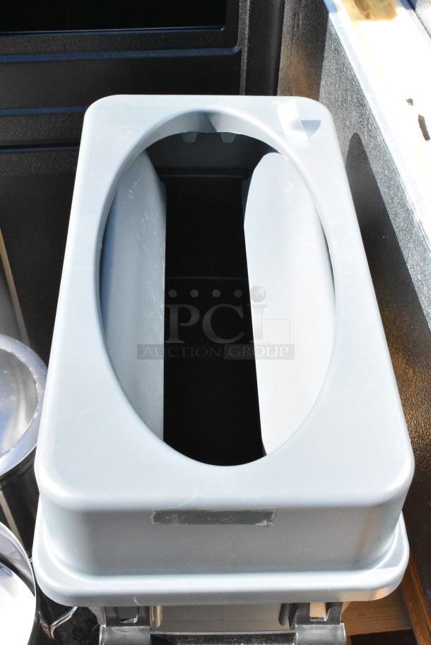 BRAND NEW SCRATCH AND DENT! 475WHPRO23B Lavex Pro 23 Gallon Black Slim Rectangular Trash Can - Image 8 of 8