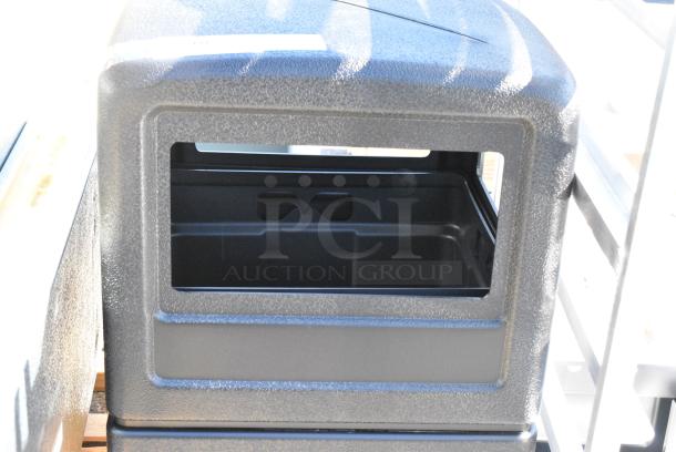 BRAND NEW SCRATCH AND DENT! Commercial Zone 73290199 PolyTec 42 Gallon Square Black Waste Container and Dome Lid Set 27873290199 - Image 4 of 5