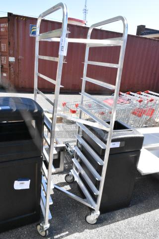 BRAND NEW SCRATCH AND DENT! Winholt 10 Pan End Load Medium-Duty Aluminum Nesting Bun / Sheet Pan Rack AL-1810N - Welded 962AL1810N