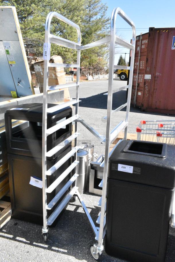 BRAND NEW SCRATCH AND DENT! Winholt 10 Pan End Load Medium-Duty Aluminum Nesting Bun / Sheet Pan Rack AL-1810N - Welded 962AL1810N - Image 3 of 6