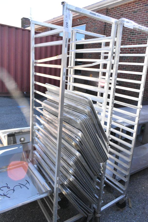 Channel ETPR-3E Metal Commercial Pan Transport Rack w/ 25 Baking Pans on Commercial Casters. - Image 1 of 5