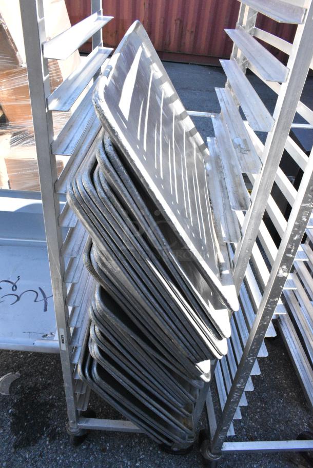 Channel ETPR-3E Metal Commercial Pan Transport Rack w/ 25 Baking Pans on Commercial Casters. - Image 4 of 5