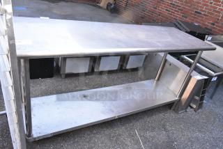 Stainless Steel Table w/ Metal Under Shelf.