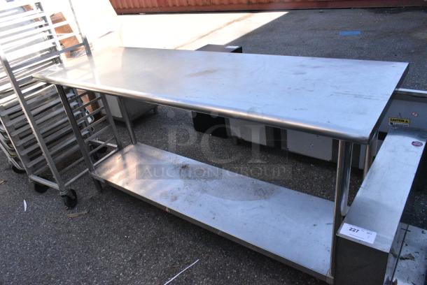 Stainless Steel Table w/ Metal Under Shelf. - Image 2 of 5