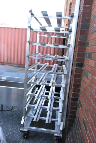 Metal #10 Can Rack on Commercial Casters.