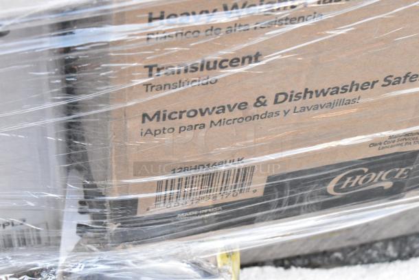 40 BRAND NEW SCRATCH AND DENT! Items Including 127PL2 Choice PET Plastic Lid for 1.5 to 2.5 oz. Souffle Cup / Portion Cup - 2,500/Case, 12224X1HD Choice 24" x 1000' Food Service Heavy-Duty Aluminum Foil Roll, 612PS27 Choice 7" Clear Round Plastic Dome Lid - 500/Case, 128HD16BULK Choice Heavy Duty 16 oz. Microwavable Translucent Plastic Deli Container - 480/Case, 127RD16BULK Choice 16 oz. Customizable Microwavable Translucent Round Deli Container - 500/Case, 760SOUP16WBL Choice 6 - 16 oz. White Paper Soup / Hot Food Cup Vented Lid - 1000/Case. 40 Times Your Bid! - Image 4 of 10