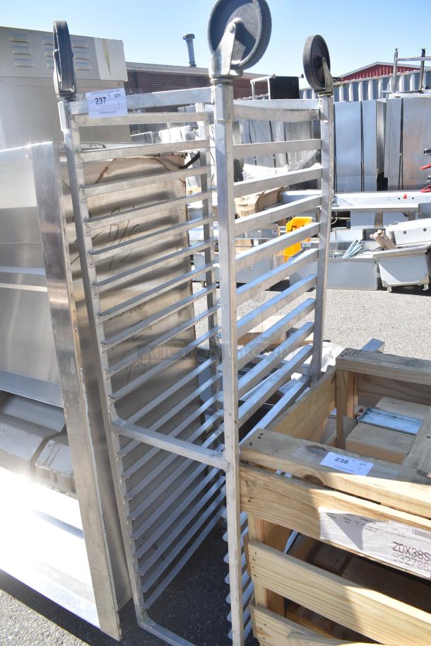 BRAND NEW SCRATCH AND DENT! 1505 Metal Commercial Pan Transport Rack on Commercial Casters. Missing 1 Caster. - Image 2 of 4
