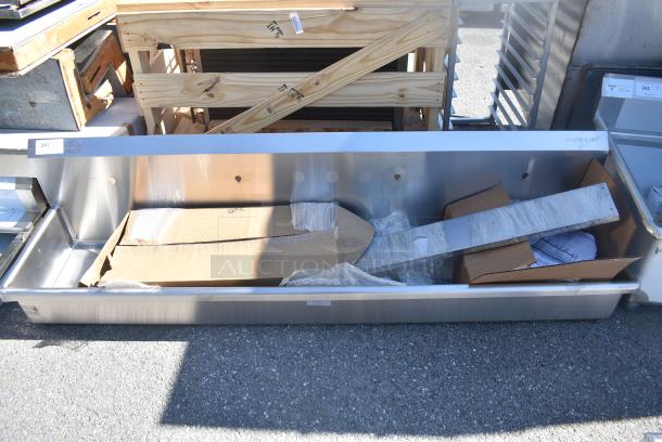 BRAND NEW SCRATCH AND DENT! Sani-Lav Stainless Steel Wall Mount Trough Sink. - Image 1 of 7