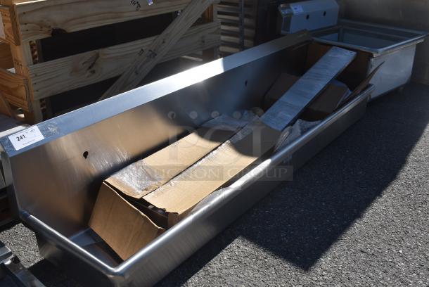 BRAND NEW SCRATCH AND DENT! Sani-Lav Stainless Steel Wall Mount Trough Sink. - Image 2 of 7