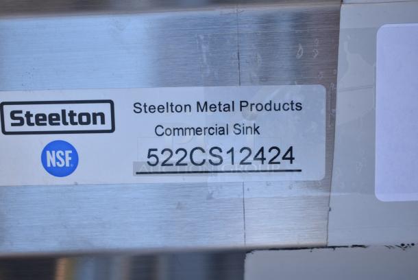BRAND NEW SCRATCH AND DENT! Steelton 522CS12424 29 1/2" 18-Gauge Stainless Steel One Compartment Commercial Sink without Drainboard - 24" x 24" x 12" Bowl - Image 7 of 7