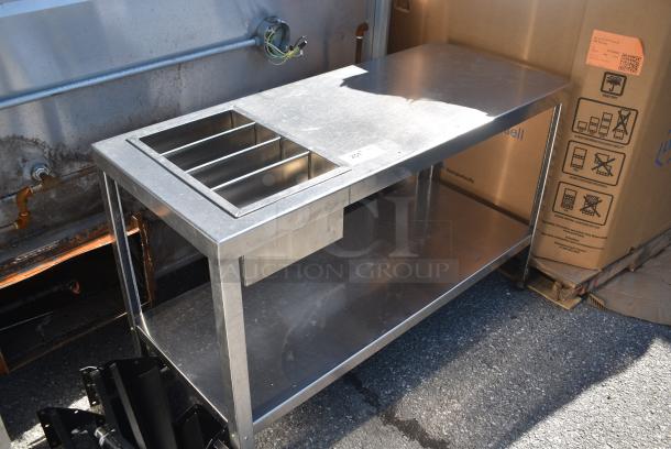Stainless Steel Table w/ Drop in and  Under Shelf. - Image 2 of 5