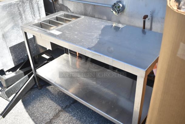 Stainless Steel Table w/ Drop in and  Under Shelf. - Image 3 of 5