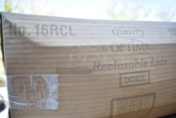 21 BRAND NEW SCRATCH AND DENT! Items Including  Dart Y12S Conex Galaxy 12 oz. Translucent Squat Plastic Cold Cup - 1000/Case 301Y12S, Dart Conex DLW626 Clear PET Dome Lid with 2" Hole - 1000/Case 760DLW626, CUP 8oz WHITE FOAM     1M 8JL/SL/UL/FTL/EL/ELBLK, Dart 16RCL Optima White Travel Lid with Reclosable Tab - 1000/Case 30116RCL, Dart 6JL White Vented Lid - 1000/Case 3016JL, Dart 20U16ESC 20 oz. Fusion Escape Customizable Foam Hot Cup - 500/Case 30120U16ES. 21 Times Your Bid! - Image 7 of 12