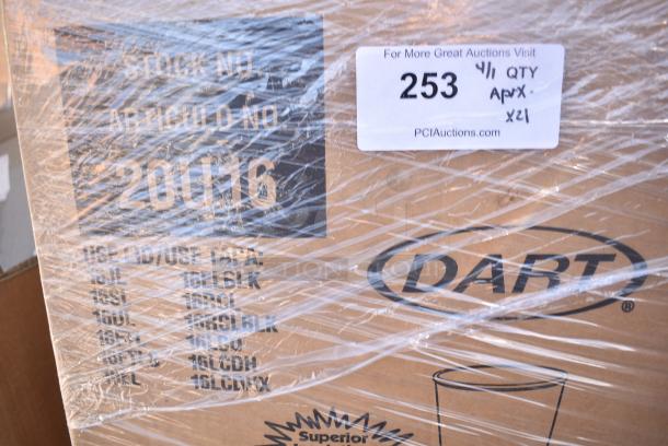 21 BRAND NEW SCRATCH AND DENT! Items Including  Dart Y12S Conex Galaxy 12 oz. Translucent Squat Plastic Cold Cup - 1000/Case 301Y12S, Dart Conex DLW626 Clear PET Dome Lid with 2" Hole - 1000/Case 760DLW626, CUP 8oz WHITE FOAM     1M 8JL/SL/UL/FTL/EL/ELBLK, Dart 16RCL Optima White Travel Lid with Reclosable Tab - 1000/Case 30116RCL, Dart 6JL White Vented Lid - 1000/Case 3016JL, Dart 20U16ESC 20 oz. Fusion Escape Customizable Foam Hot Cup - 500/Case 30120U16ES. 21 Times Your Bid! - Image 9 of 12