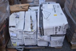 7 BRAND NEW SCRATCH AND DENT! Items Including 5 245WEDGEWHWD  Choice White Plain Clay-Coated Clamshell Pizza Slice Box with Window - 400/Case. 7 Times Your Bid!