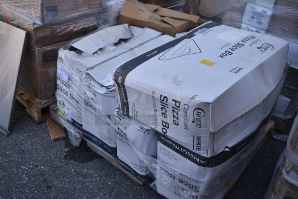 7 BRAND NEW SCRATCH AND DENT! Items Including 5 245WEDGEWHWD  Choice White Plain Clay-Coated Clamshell Pizza Slice Box with Window - 400/Case. 7 Times Your Bid! - Image 3 of 5