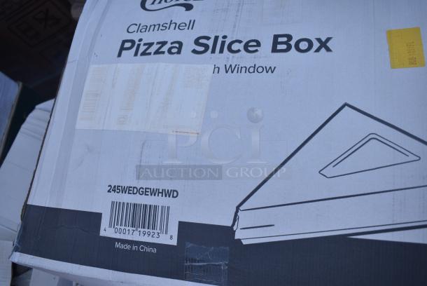 7 BRAND NEW SCRATCH AND DENT! Items Including 5 245WEDGEWHWD  Choice White Plain Clay-Coated Clamshell Pizza Slice Box with Window - 400/Case. 7 Times Your Bid! - Image 4 of 5