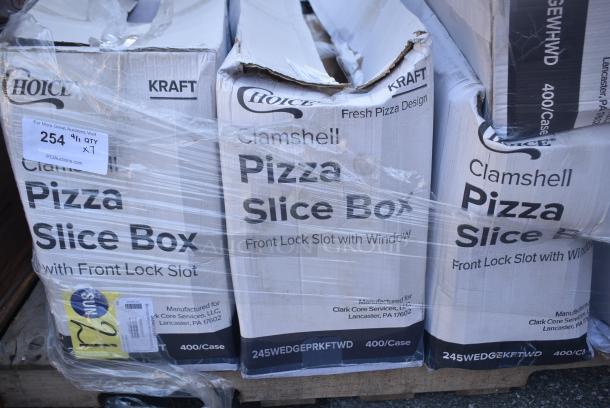7 BRAND NEW SCRATCH AND DENT! Items Including 5 245WEDGEWHWD  Choice White Plain Clay-Coated Clamshell Pizza Slice Box with Window - 400/Case. 7 Times Your Bid! - Image 5 of 5