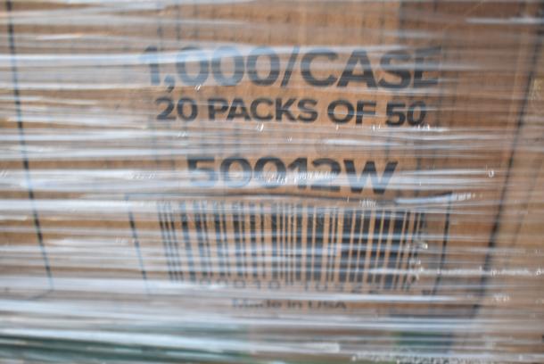 20 BRAND NEW SCRATCH AND DENT! Items Including 50012W Choice 12 oz. White Poly Paper Hot Cup - 1000/Case, 500MF883B3C Choice 8" x 8" 3-Compartment Microwaveable Black Mineral-Filled Plastic Hinged Take-Out Container - 150/Case, 130GDSPN400H Visions 6 3/4" Hammersmith Heavy Weight Gold Plastic Spoon - 400/Case, 500CC16 Choice Clear PET Customizable Plastic Cold Cup - 16 oz. - 1,000/Case, Dart 16MJ32 16 oz. Squat White Customizable Foam Food Container - 500/Case 30116MJ32, 500TO993C3 Choice 9" x 9" x 3" Microwaveable 3-Compartment Black / Clear Plastic Hinged Container - 100/Case. 20 Times Your Bid! - Image 4 of 12