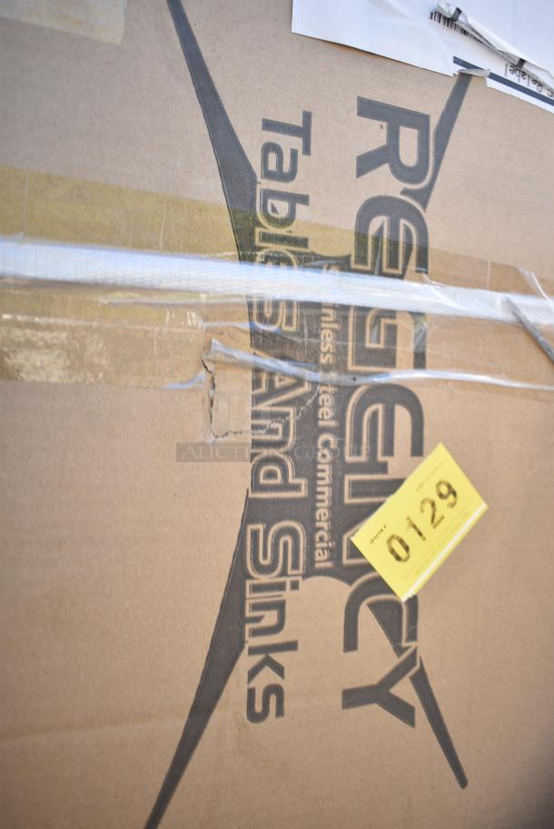 BRAND NEW SCRATCH AND DENT! Regency 600DOS1848 Stainless Steel Double Deck Overshelf - 18" x 48" x 32" - Image 2 of 3