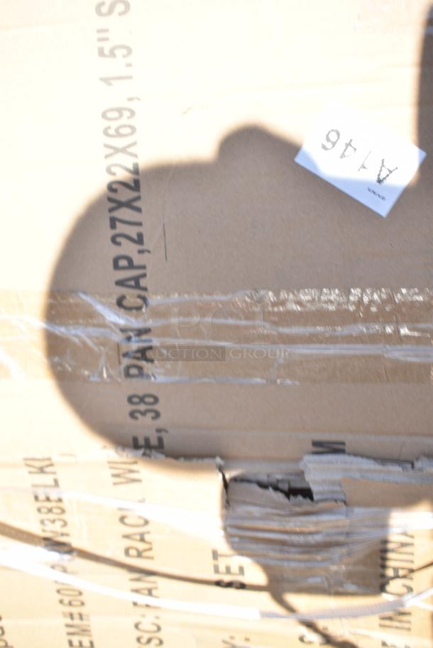 BRAND NEW SCRATCH AND DENT! Regency 600PRW38ELKD 38 Pan End Load Wire Bun / Sheet Pan Rack - Unassembled - Image 3 of 5