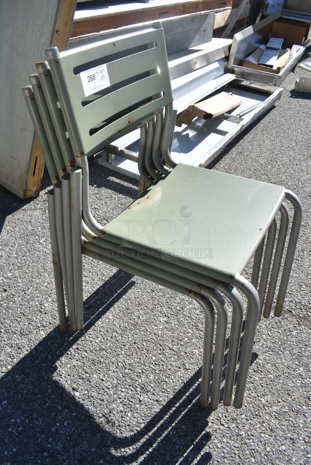 4 Green Outdoor Patio Chairs. 4 Times Your Bid! - Image 2 of 5