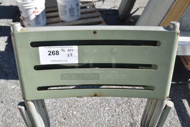 4 Green Outdoor Patio Chairs. 4 Times Your Bid! - Image 4 of 5