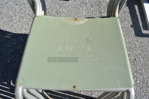 4 Green Outdoor Patio Chairs. 4 Times Your Bid! - Image 5 of 5