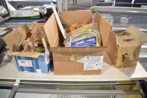 ALL ONE MONEY! Lot of Various Items Including Thermal Receipt Paper Rolls, Toilet Tank Repair Valve, Hoses - Image 1 of 10