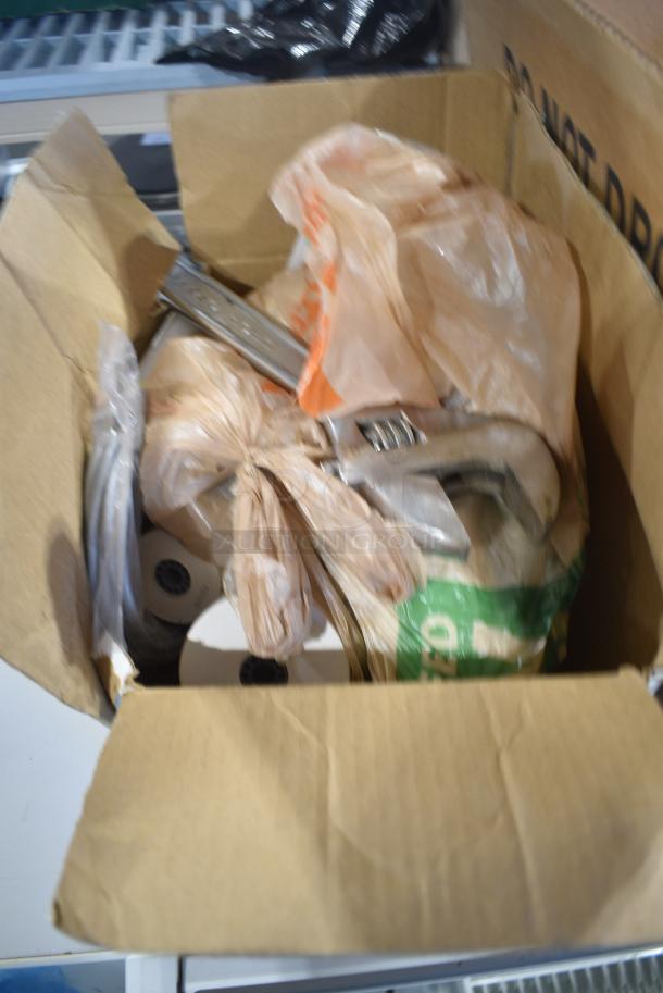 ALL ONE MONEY! Lot of Various Items Including Thermal Receipt Paper Rolls, Toilet Tank Repair Valve, Hoses - Image 2 of 10