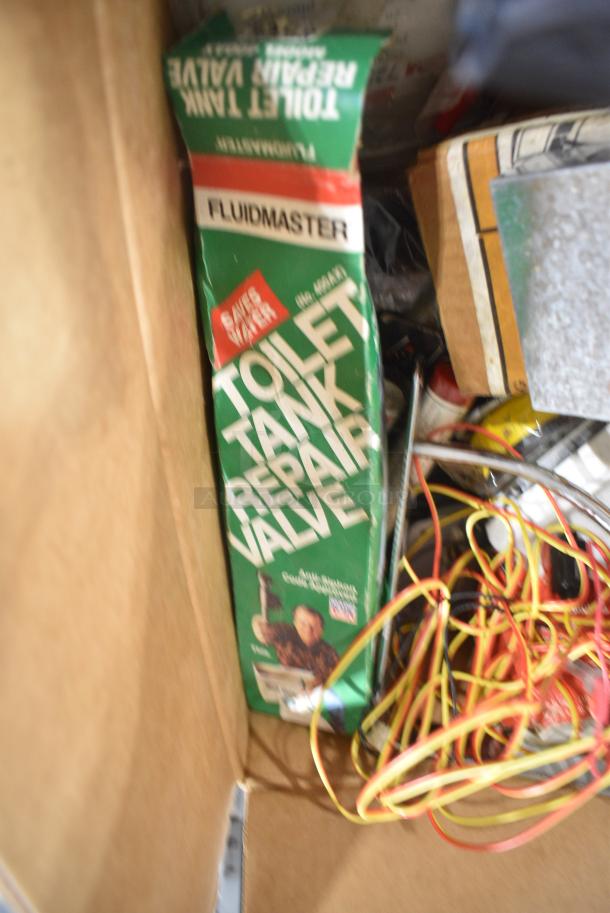 ALL ONE MONEY! Lot of Various Items Including Thermal Receipt Paper Rolls, Toilet Tank Repair Valve, Hoses - Image 6 of 10