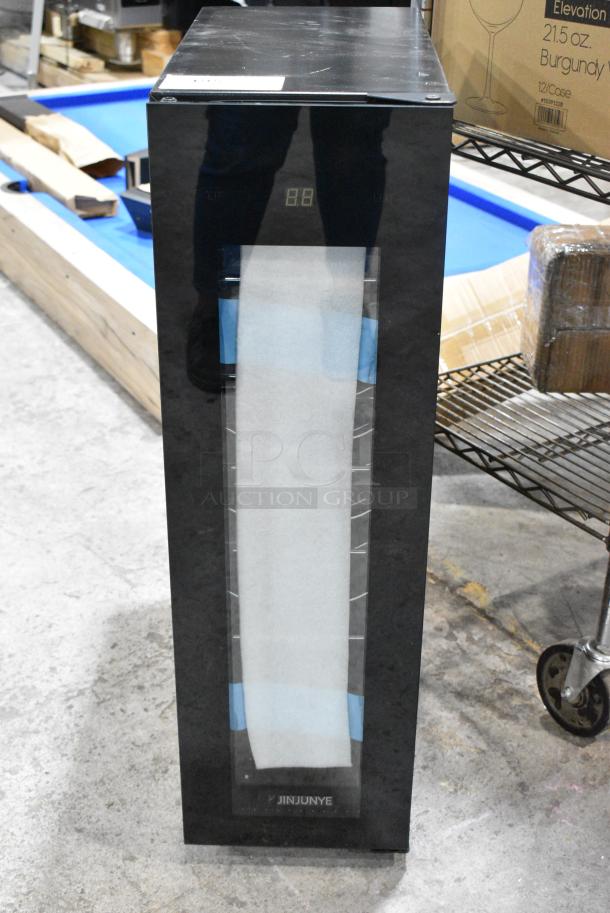 BRAND NEW SCRATCH AND DENT! Jinjunye DEW1-055 Metal Wine Chiller Cooler Merchandiser. 110 Volts, 1 Phase. Tested and Working! - Image 1 of 4