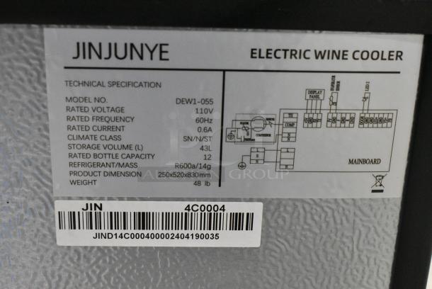 BRAND NEW SCRATCH AND DENT! Jinjunye DEW1-055 Metal Wine Chiller Cooler Merchandiser. 110 Volts, 1 Phase. Tested and Working! - Image 4 of 4
