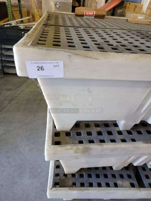 (3) ULINE FOUR DRUM 85 GALLON SPILL CONTAINMENT PALLETS - Image 3 of 4