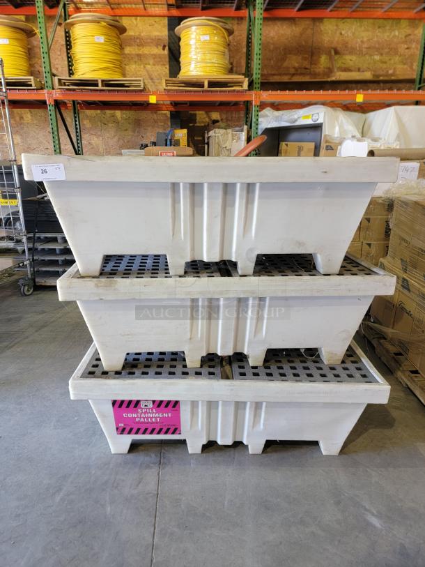 (3) ULINE FOUR DRUM 85 GALLON SPILL CONTAINMENT PALLETS - Image 4 of 4