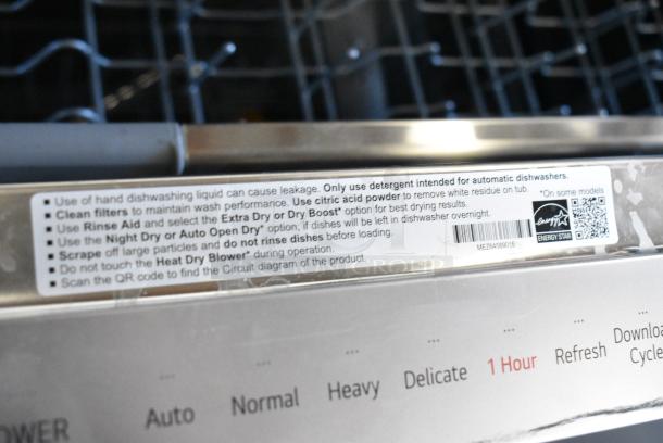 BRAND NEW SCRATCH AND DENT! LG lDPH7972S Stainless Steel Undercounter Dishwasher. 120 Volts, 1 Phase. - Image 7 of 8