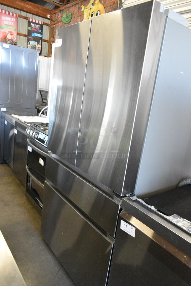 BRAND NEW SCRATCH AND DENT! 2024 LG LF30S8210S/00 Stainless Steel French Style Cooler w/ 2 Freezer Drawers. 115 Volts, 1 Phase. Tested and Working! - Image 1 of 10