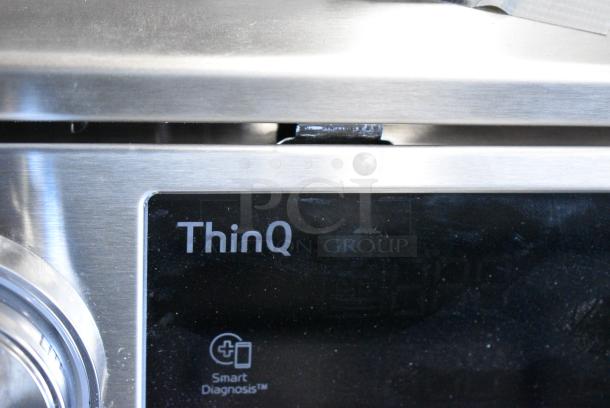 BRAND NEW SCRATCH AND DENT! ThinQ Stainless Steel Natural Gas Powered  4 Burner Range w/ 2 Ovens. See Pictures for Lower Oven's Broken Glass. - Image 2 of 9