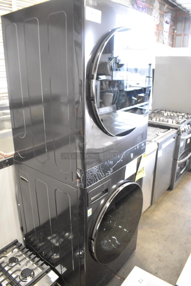 2 BRAND NEW SCRATCH AND DENT! LG Metal Stacked  Front Load Washer and Dryer. Includes Model WKEX300HBA. 115/240 Volts, 1 Phase. 2 Times Your Bid! - Image 2 of 8