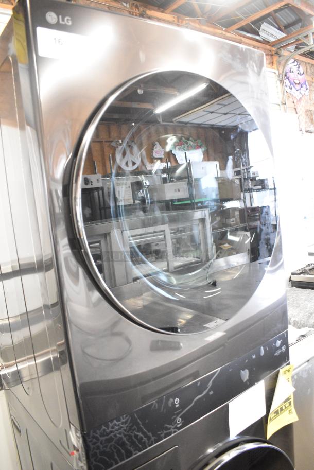 2 BRAND NEW SCRATCH AND DENT! LG Metal Stacked  Front Load Washer and Dryer. Includes Model WKEX300HBA. 115/240 Volts, 1 Phase. 2 Times Your Bid! - Image 3 of 8