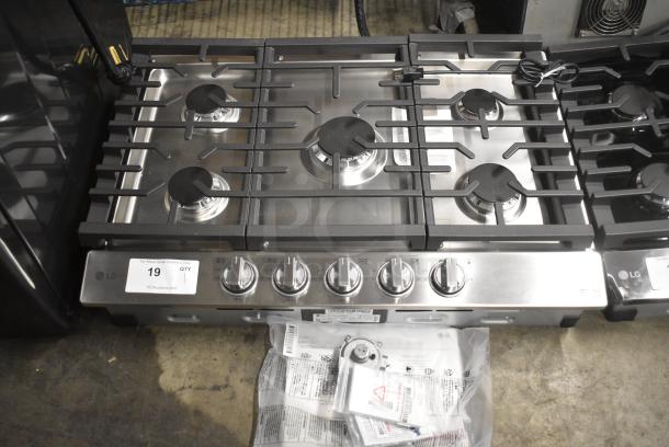 BRAND NEW SCRATCH AND DENT! 2024 LG CBGJ3023S/00 Stainless Steel Drop In Gas Powered 5 Burner Range. - Image 1 of 10