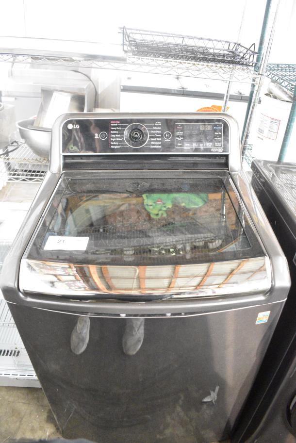 BRAND NEW SCRATCH AND DENT! LG WT7900HBA Metal Top Load Washer. 115 Volts, 1 Phase. - Image 1 of 8