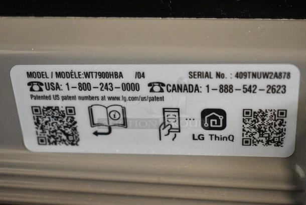 BRAND NEW SCRATCH AND DENT! LG WT7900HBA Metal Top Load Washer. 115 Volts, 1 Phase. - Image 7 of 8
