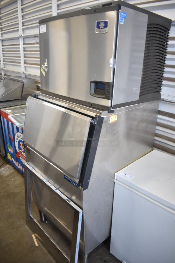 Manitowoc ID0452A-161 Stainless Steel Commercial Ice Head on Commercial Bin. 115 Volts, 1 Phase. - Image 1 of 9