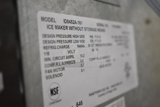 Manitowoc ID0452A-161 Stainless Steel Commercial Ice Head on Commercial Bin. 115 Volts, 1 Phase. - Image 8 of 9