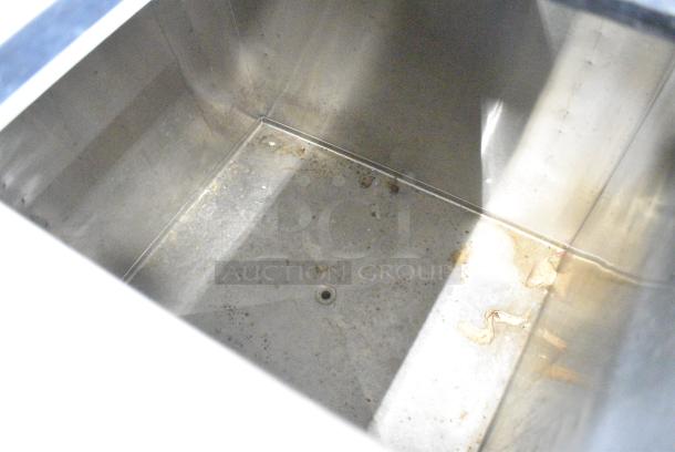 Craig Stainless Steel Commercial Prep Station w/ Topping Rail, 2 Center Hinge Chest Freezer, 3 Bay Sink, Faucet and Handles. 115 Volts, 1 Phase. Tested and Working! - Image 8 of 14