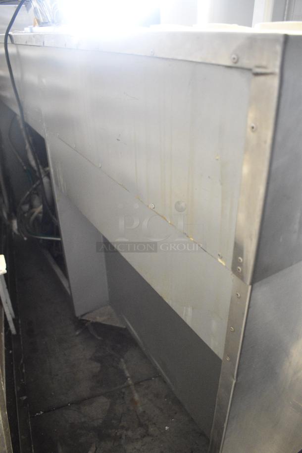Craig Stainless Steel Commercial Prep Station w/ Topping Rail, 2 Center Hinge Chest Freezer, 3 Bay Sink, Faucet and Handles. 115 Volts, 1 Phase. Tested and Working! - Image 10 of 14