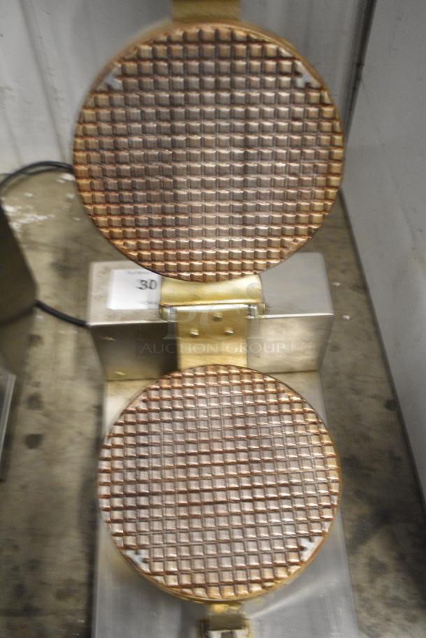 Stainless Steel Commercial Countertop Waffle Cone Maker. 120 Volts, 1 Phase. Tested and Working! - Image 5 of 7