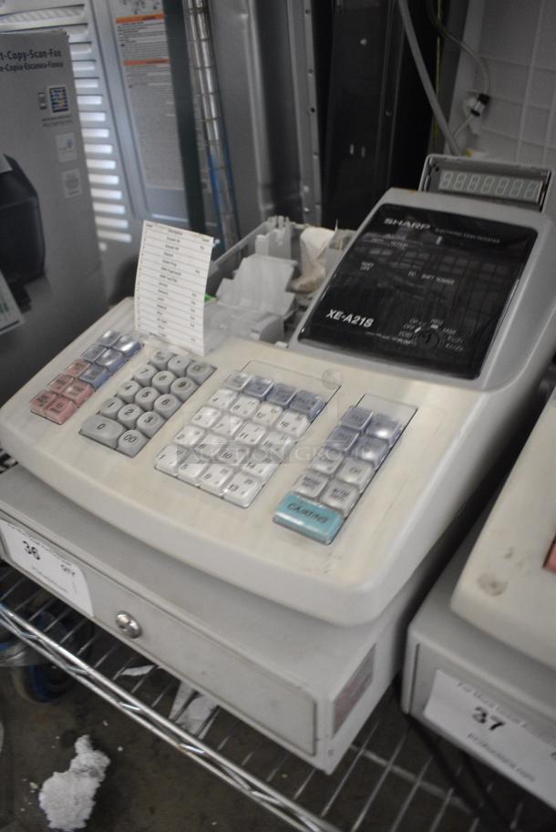 Sharp XE-A21S Countertop Electronic Cash Register.  120 Volts, 1 Phase. - Image 1 of 6
