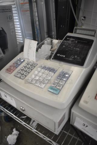Sharp XE-A21S Countertop Electronic Cash Register.  120 Volts, 1 Phase.